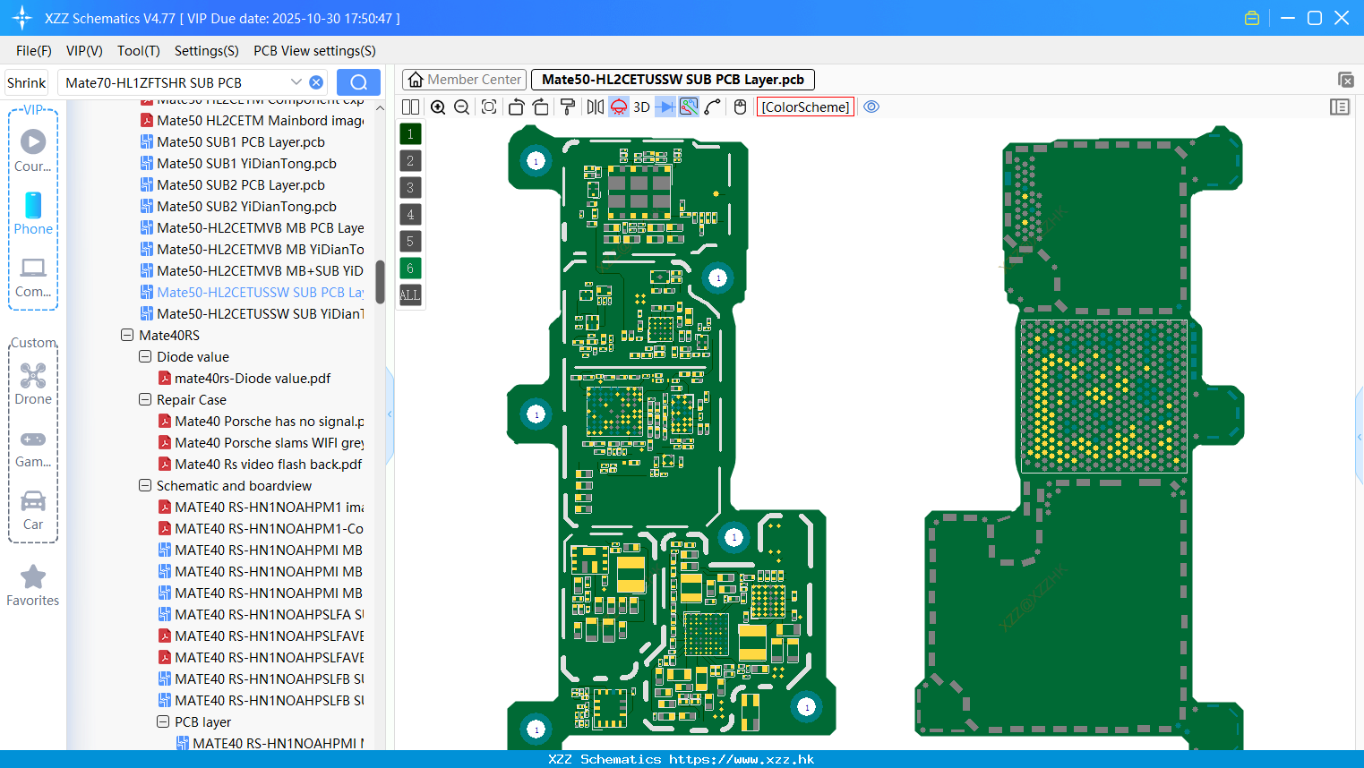 Huawei Mate50-HL2CETUSSW SUB PCB Layer